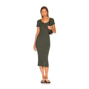 NSF Kenzie U Neck Dress in Moss Size Small (Revolve)